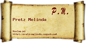 Pretz Melinda névjegykártya